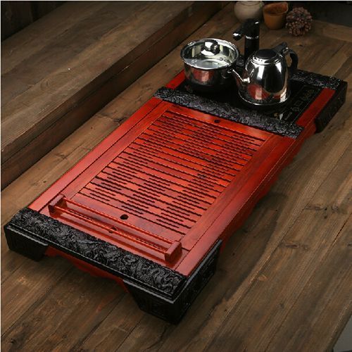 九龍至尊柯木茶盤 實(shí)木功夫茶具中的茶道藝術(shù)珍品
